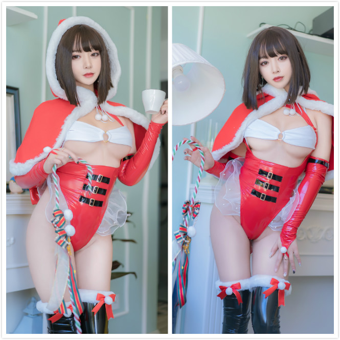 斗鱼tv@过期米线线sama 圣诞写真-圣诞少女52P/82M